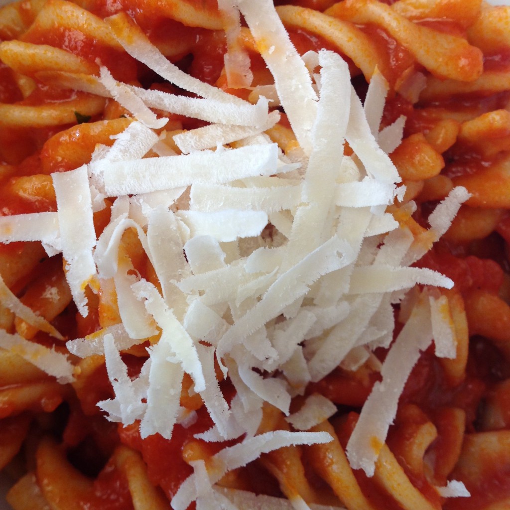 arrabbiata with parmesan